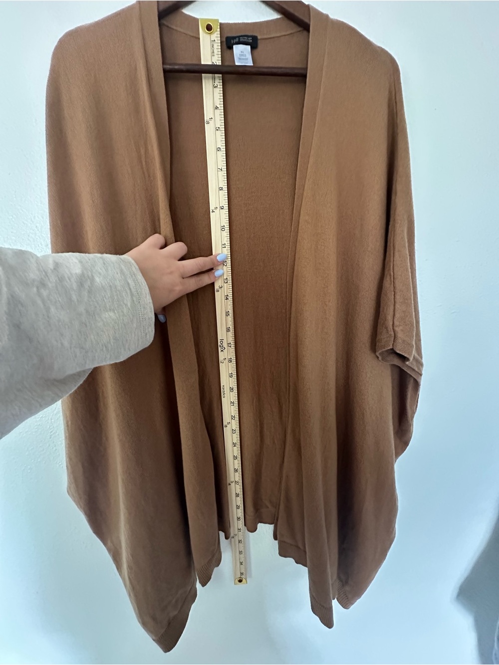 J. Jill Wearever Collection Camel Brown Sleeveless Open Front Cardigan - Picture 7 of 7